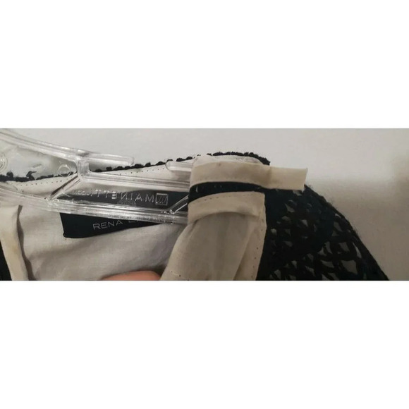 Rena Lang Black Mesh Crochet Design with Ivory - Picture 12 of 12